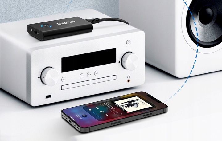 Blitzwolf Transmiter Odbiornik BT Bluetooth 5.2 2 Tryby Pracy TX RX