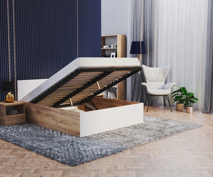 Łóżko 120x200 + materac podnoszone PANAMA PM