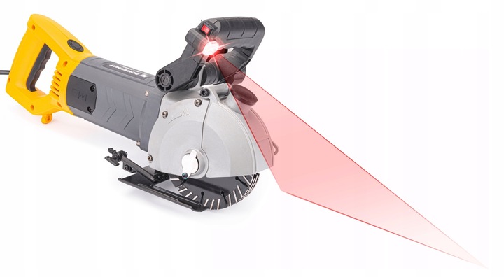 BRUZDOWNICA DO BETONU Z LASEREM 3000W WALIZKA 7 TARCZ SYSTEM ZRASZANIA