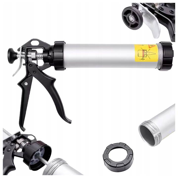 PISTOLET DO MAS Wyciskacz 300ml silikonów klejów MOCNY WYTRZYMAŁY