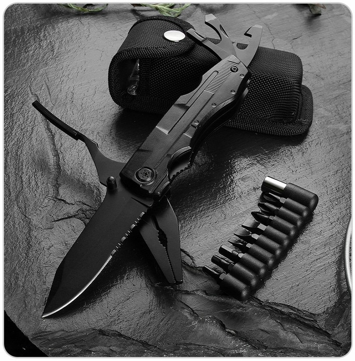 MULTITOOL NARZĘDZIE WIELOFUNKCYJNE SCYZORYK NÓŻ SKŁDANY KOMBINERKI 21w1