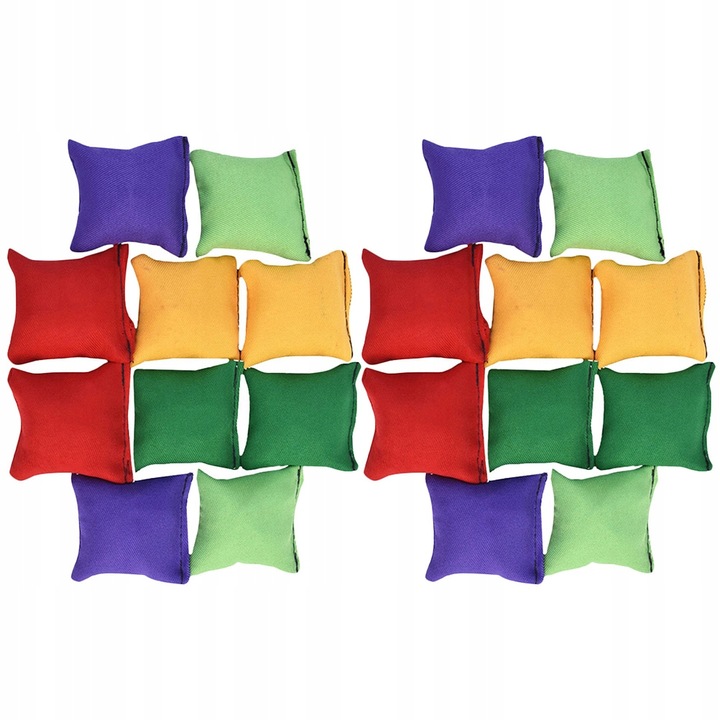 Zestaw do rzutek dla dzieci - 20 woreczków, zabawa w domu i na dworcu!