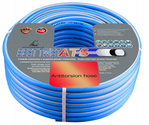 WÓZEK ALU WĄŻ OGRODOWY 6-WARSTWOWY NIESKRĘCAJĄCY SIĘ 1/2" 50 M BEST POLSKA