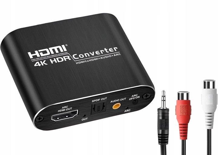 Ekstraktor HDMI 2.0 TOSLINK KONWERTER OPTYCZNY JACK AUX HDCP 4K