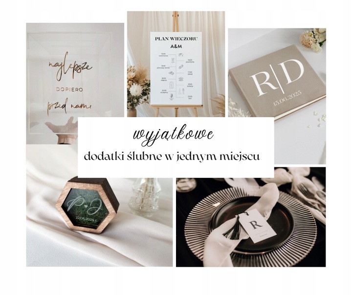 Pudełko, szkatułka na obrączki heksagon z inicjałami, grawerowane, na ślub