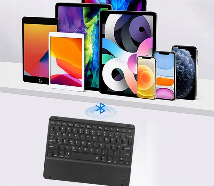 KLAWIATURA BEZPRZEWODOWA BLUETOOTH TOUCHPAD do SAMSUNG APPLE LENOVO XIAOMI