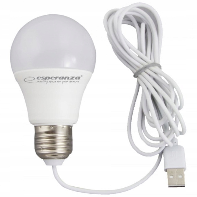 Żarówka LED USB 5W turystyczna podróżna lampka 2sztuki