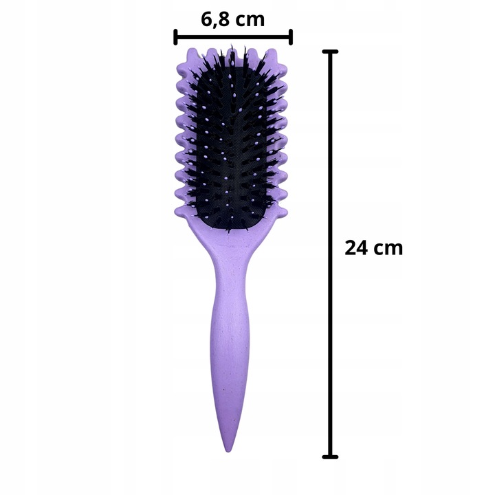 Szczotka Do Włosów Kręconych Definiująca Loki Włosie Dzika Do LokówFiolet