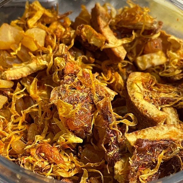 Najlepsza sypana herbata owocowa MANGO TANGO kawałki pomarańczy ananas 220g