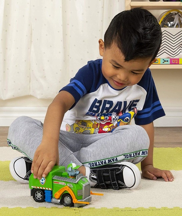 PSI PATROL FIGURKA ROCKY + POJAZD ŚMIECIARKA