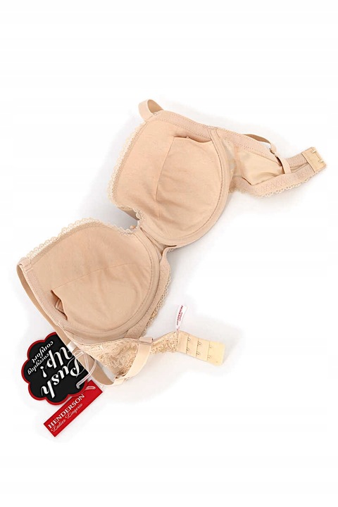 Henderson Biustonosz push up stanik wygodny Julietta 23444 beż 70F
