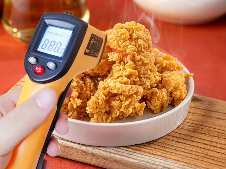 PIROMETR LASEROWY TERMOMETR BEZDOTYKOWY LCD -50 +380°C MIERNIK PODCZERWIEŃ