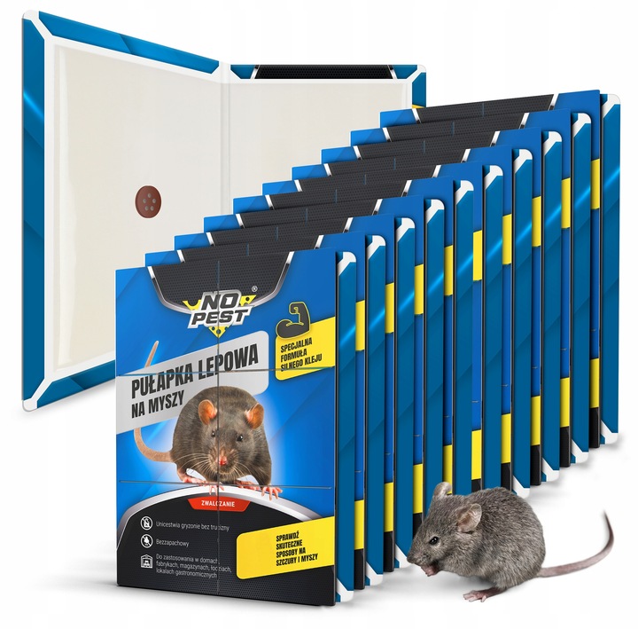PUŁAPKA LEPOWA LEP MYSZOŁAPKA NA MYSZY SZCZURY I GRYZONIE NO PEST Z