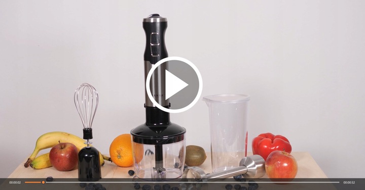 BLENDER RĘCZNY WIELOFUNKCYJNY 5 POZIOMÓW TRYB TURBO ZESTAW 3w1 MOC