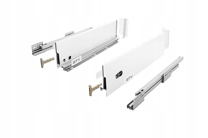 SZUFLADA GTV AXIS PRO 500B1 ŚREDNIA L500 H116 BIAŁA CICHY DOMYK WYSUW