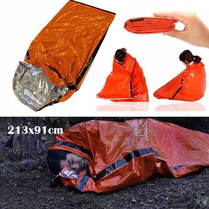 2 x ŚPIWÓR TERMICZNY SURVIVAL RATUNKOWY KOC