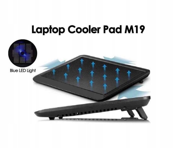 PODSTAWKA CHŁODZĄCA POD LAPTOPA LED CICHA USB WIATRAK 140mm DO 15,6"