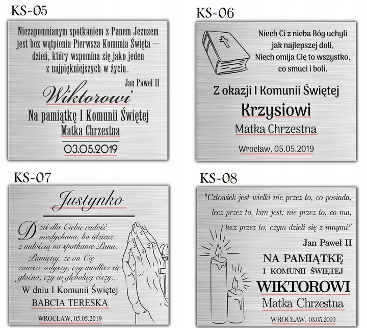 OBRAZEK SREBRNY PREZENT PAMIĄTKA KOMUNII ŚWIĘTEJ