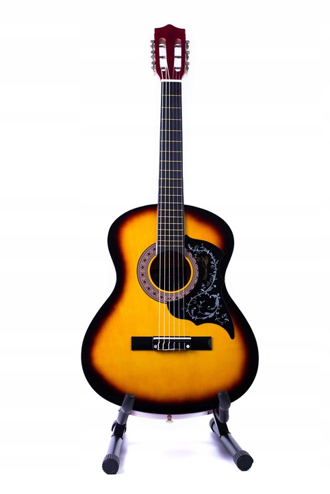 GITARA KLASYCZNA AKUSTYCZNA 3/4 DLA POCZĄTKUJĄCYCH Z PŁYTKĄ