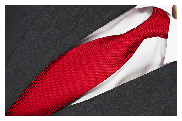 ŻAKARDOWY Gładki Krawat Męski CZERWONY rc208