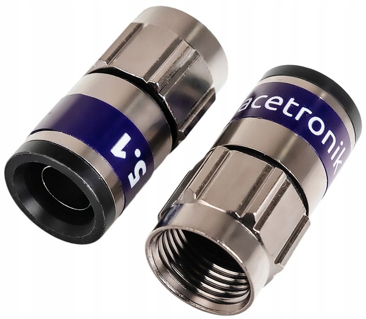 10x Wtyk Samokompresyjne Złącze F Samozaciskowy RG6 5.1 Self