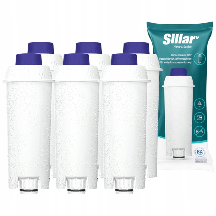 Sillar wkład filtr do ekspresu Delonghi Primadonna 6 sztuk - zamiennik