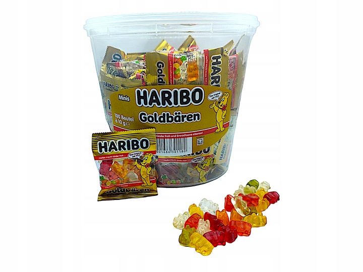 HARIBO GOLDBÄREN MINIS ZŁOTE MISIE 100 op. 1000g ŻELKI Z NIEMIEC