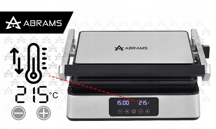 GRILL GOFROWNICA OPIEKACZ ELEKTRYCZNY 2200W REGULACJA CZASU I TEMP