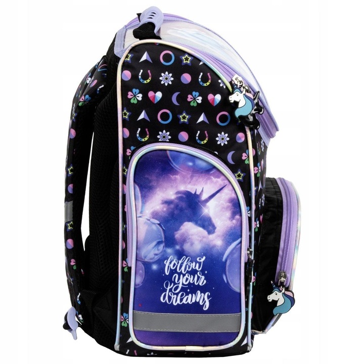 TORNISTER SZKOLNY ZESTAW JEDNOROŻEC DLA DZIEWCZYNKI DO 1 KLASY UNICORN 6cz.