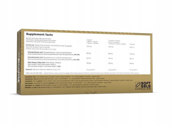 OLIMP GOLD OMEGA 3 SPORT EDITION 2x120kaps EPA DHA