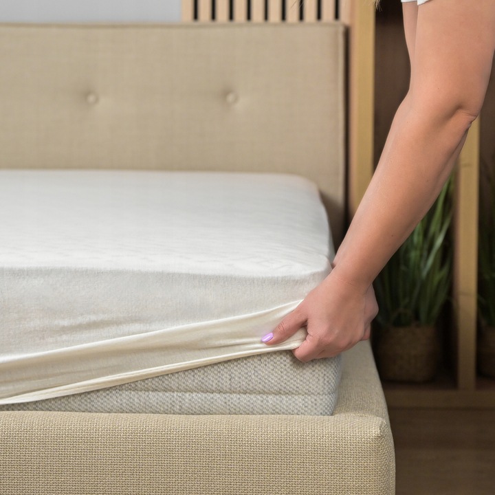 Prześcieradło 100% Bawełna CZESANA 200x200 + 30cm z GUMKĄ na wysoki