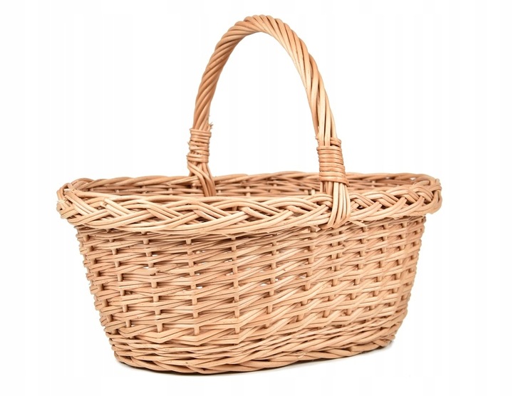 Kosz WIKLINOWY na GRZYBY eco Koszyk do lasu, zbioru GRZYBOBRANIE