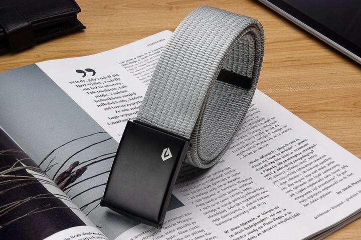 Paski 2x PARCIAK SZEROKI CZARNY+SZARY KLASYCZNE