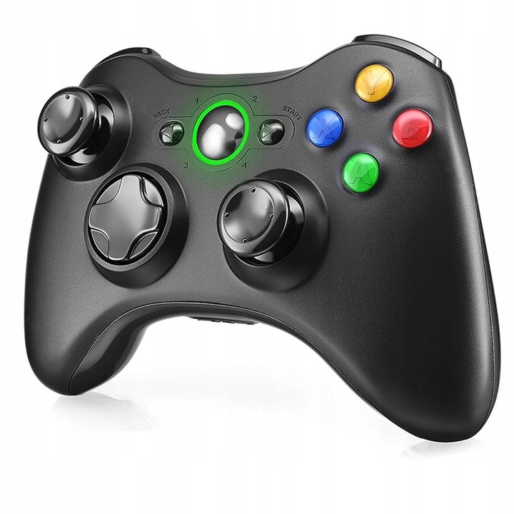 PAD do PC XBOX 360 BEZPRZEWODOWY KONTROLER + ODBIORNIK USB CZARNY