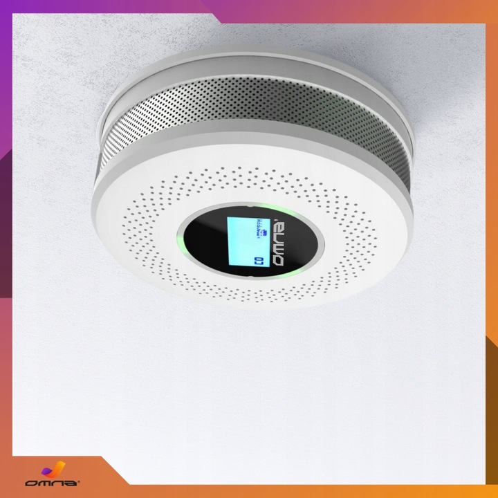 Czujnik czadu i dymu detektor tlenku węgla JKD 512COM certyfikowany