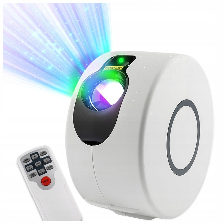 PROJEKTOR GWIAZD NIEBA LAMPKA NOCNA LED RZUTNIK LASEROWY DLA DZIECI + PILOT