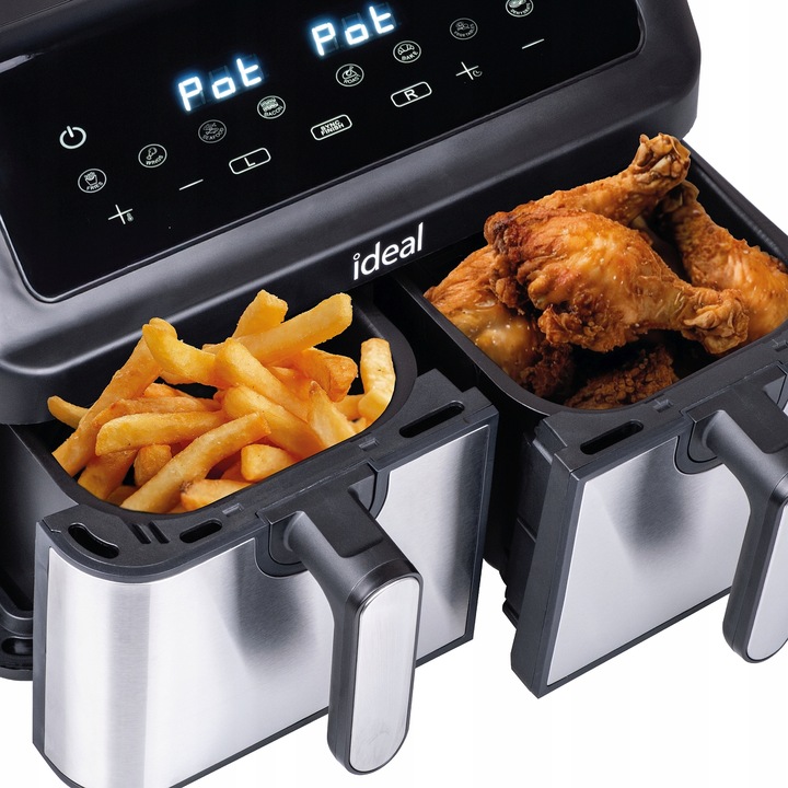 FRYTKOWNICA BEZTŁUSZCZOWA AIR FRYER IDEAL PODWÓJNA 9L