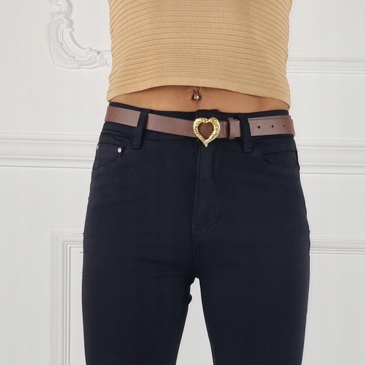 M.SARA SPODNIE JEANSOWE DAMSKIE WYSOKI STAN DUŻE ROZMIARY PASEK GRATIS