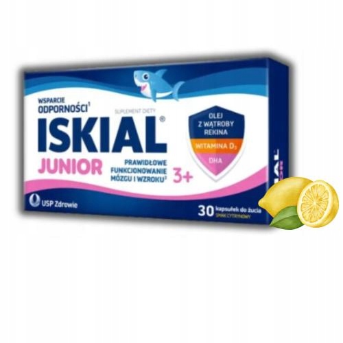 ISKIAL JUNIOR - KAPSUŁKI DO ŻUCIA / 30 SZTUK / SMAK CYTRYNOWY / 08.01.2025r