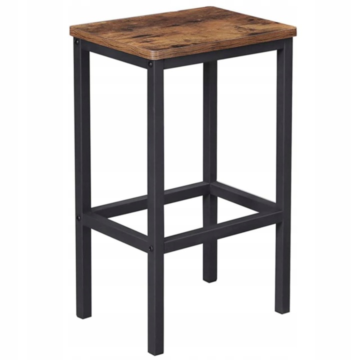 Hoker ciemny brąz taboret do kuchni barowy nowoczesny DO JADALNI LOFT