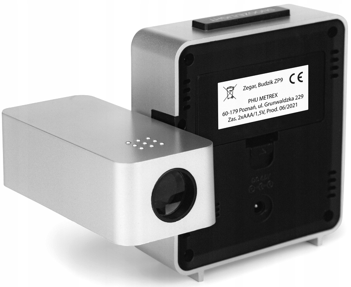 ZEGAR Z PROJEKTOREM TERMOMETR BUDZIK STACJA POGODY DCF