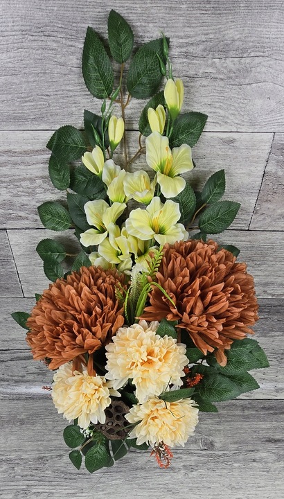 KOMPLET STROIK NA CMENTARZ BUKIET GRÓB KOMPOZYCJA NAGROBNA WSZYSTKICH ŚWIĘT