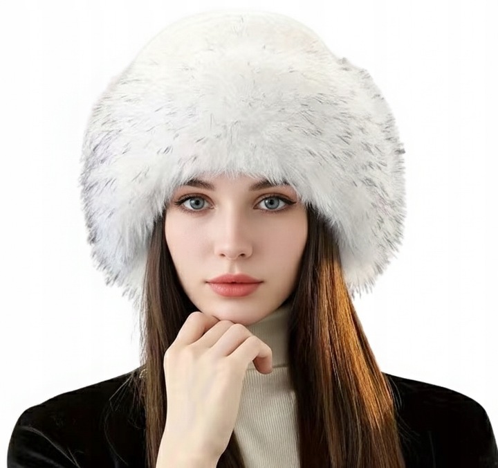 CZAPKA DAMSKA ZIMOWA MODNA ELEGANCKA CIEPŁA SZTUCZNE FUTERKO