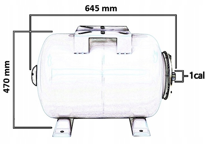 ZBIORNIK PRZEPONOWY 100L HYDROFOROWY HYDROFOR STAL WĘGLOWA DO POMPY