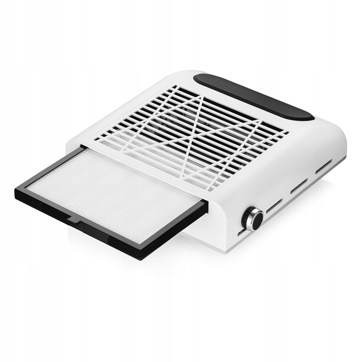 POCHŁANIACZ PYŁU DO PAZNOKCI FREZARKI BIAŁY FILTR KASETOWY HEPA MOC 80W