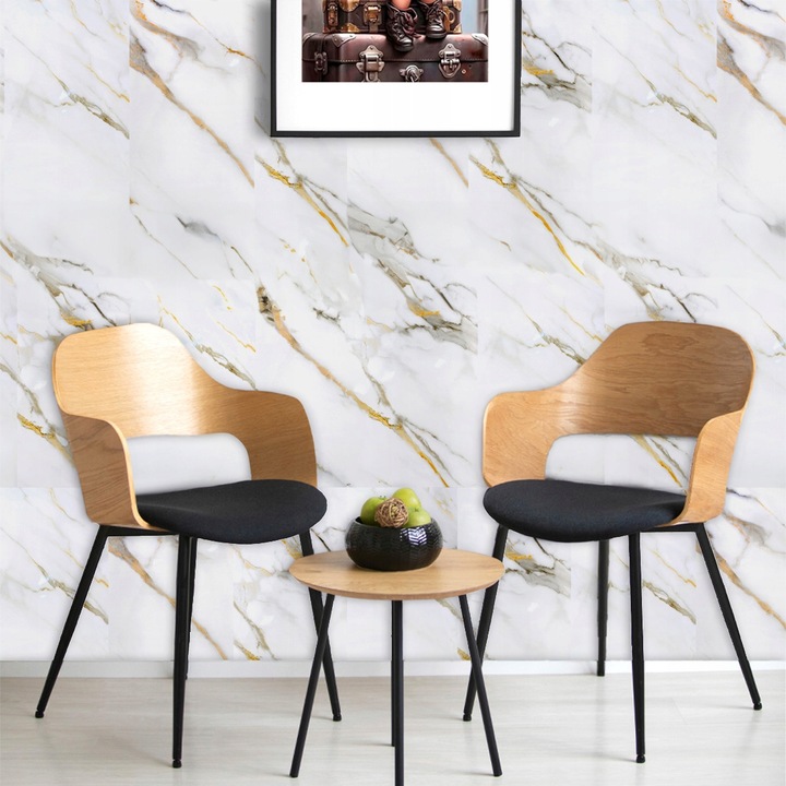 x10 PANELE ŚCIENNE SAMOPRZYLEPNE MARMUR PCV LAMINAT POŁYSK 3D Płytki 30x60