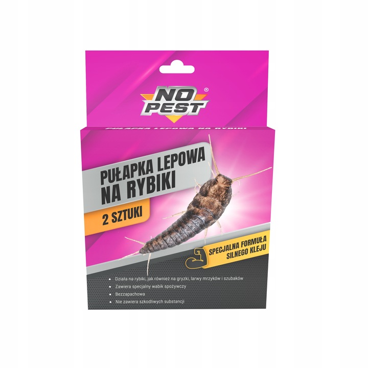 PUŁAPKA LEP NA RYBIKI CUKROWE SREBRZYKI SILNY ATRAKTANT 4 SZTUKI NO