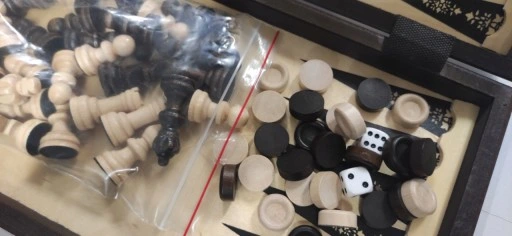 GRY DREWNIANE 3w1 = SZACHY + WARCABY + BACKGAMMON