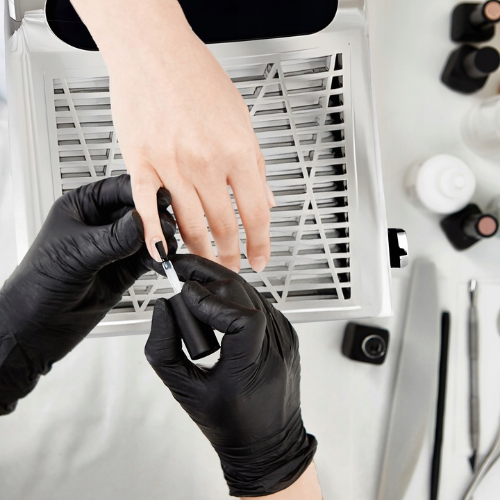 POCHŁANIACZ PYŁU 80W KASETOWY DO PAZNOKCI MANICURE BEZWORKOWY MOCNY +