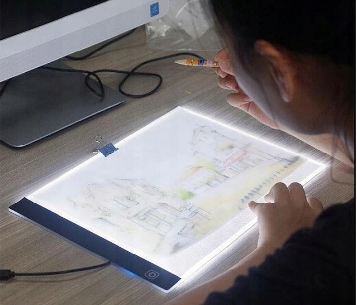 TABLET GRAFICZNY - ROZMIAR A4 + ZAKREŚLACZE DWUSTRONNE 80 szt DO SZKOŁY